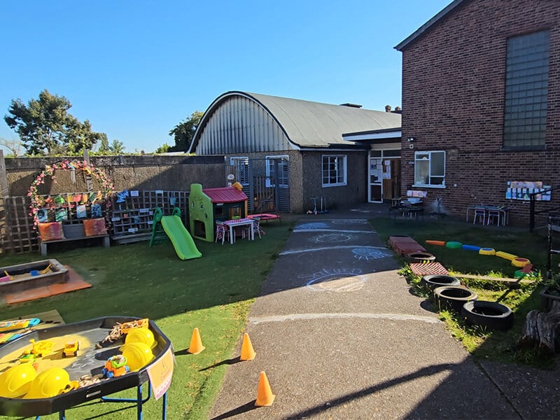 Outdoor play area at Wembley Nursery