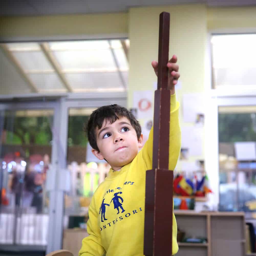 child at The Little Learners Montessori engaging in early childhood education